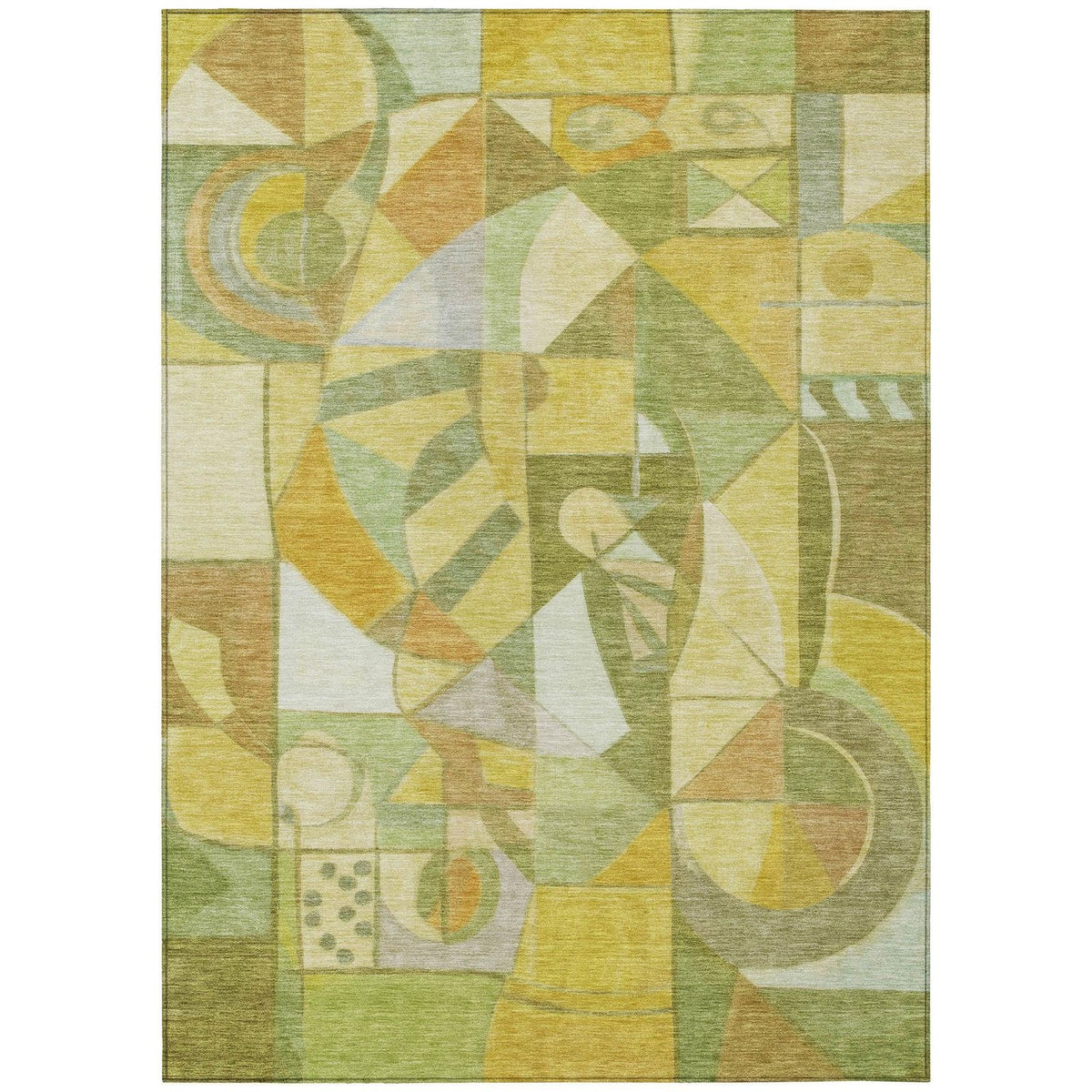 Jaelius Fern Washable Indoor-Outdoor Rug