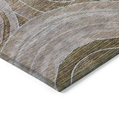 Jaelain Brown Washable Indoor-Outdoor Rug