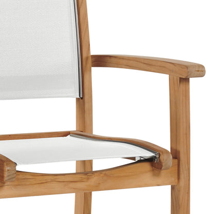 Pearl Stacking Teak Outdoor Dining Armchair 4PC -- view 19