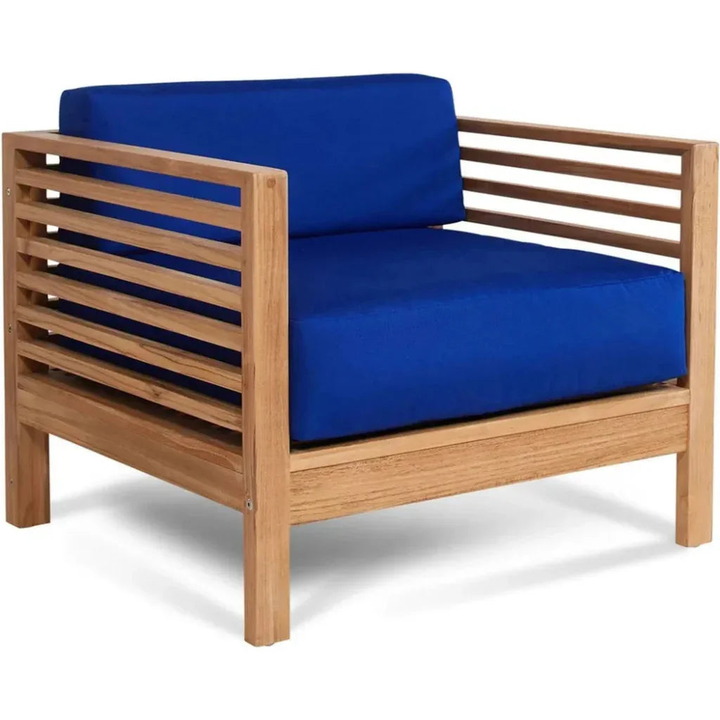 Soleil 2PC Teak Outdoor Lounge Set Sunbrella Cushion -- view 7