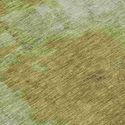Iriel Green Washable Indoor-Outdoor Rug