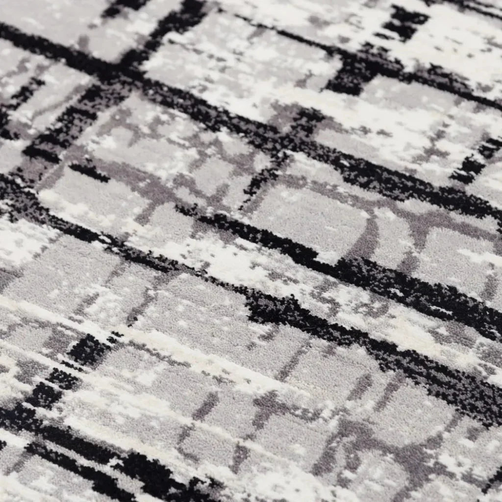 Babu Abstract Black/ Large Area Rugs For Living Room -- black