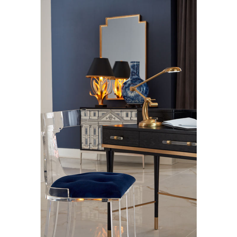 Wildwood Lilith Gold Leaf Vintage Inspired Table Lamp