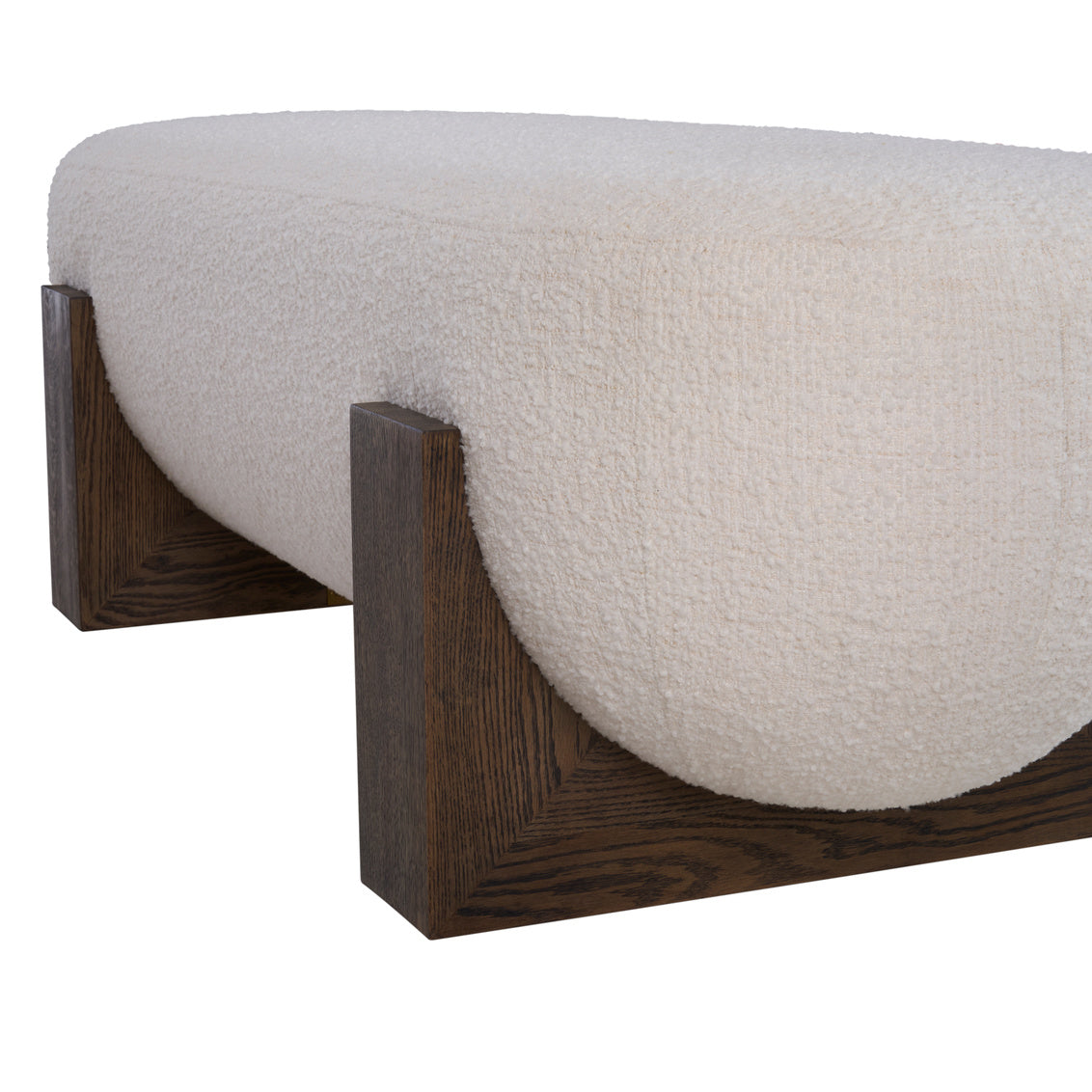 Archer White Boucle Bedroom Bench