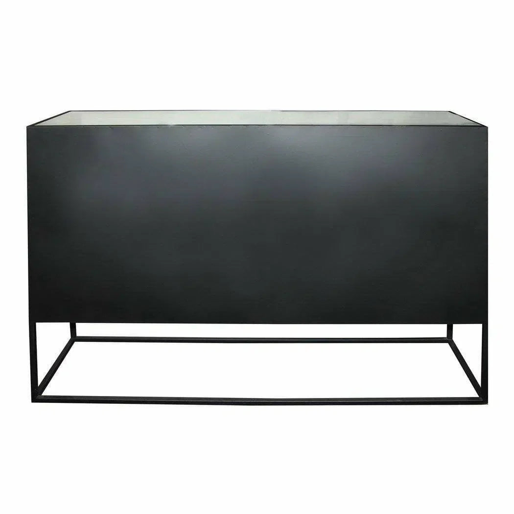 47 Inch Cabinet Black Industrial Accent Cabinets LOOMLAN By Moe's Home