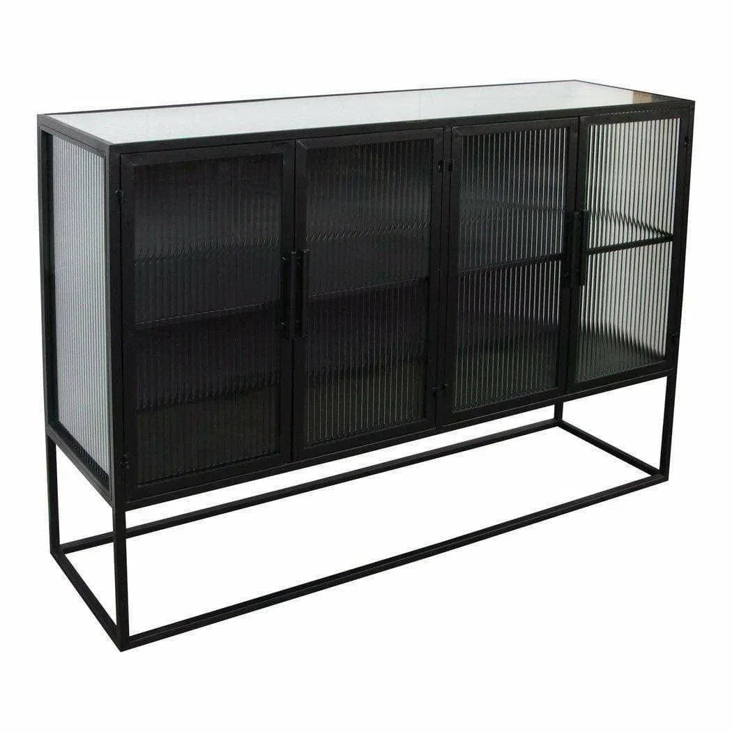 47 Inch Cabinet Black Industrial Accent Cabinets LOOMLAN By Moe's Home