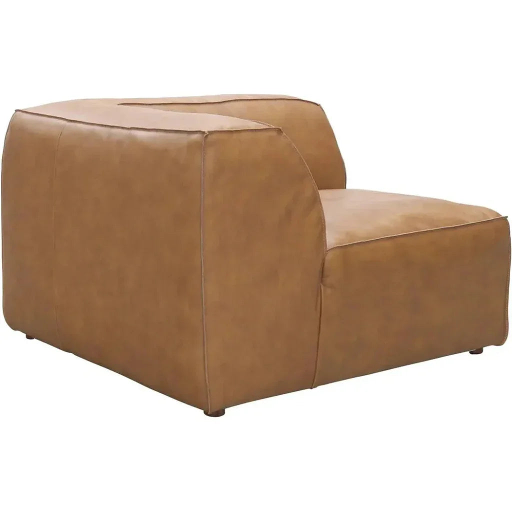 Form Tan Modular Leather Corner Chair Modular Component -- view 4