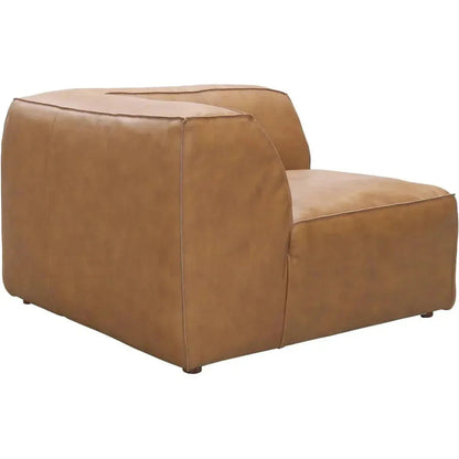 Form Tan Modular Leather Corner Chair Modular Component -- view 4