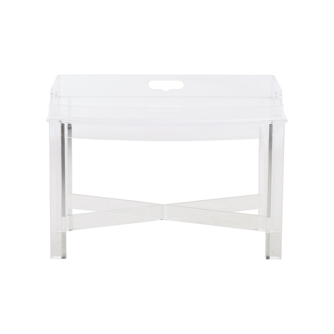 Chelsea House Acrylic Clear X-Shaped Base Tray Table