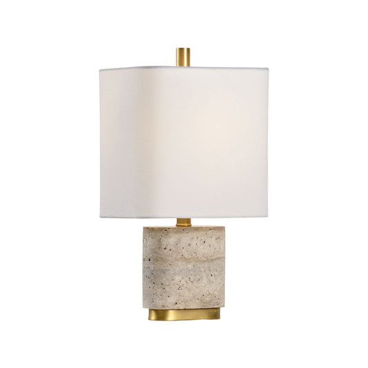 Chelsea House Wonderful Stone Design Brass Accents Small Table Lamp