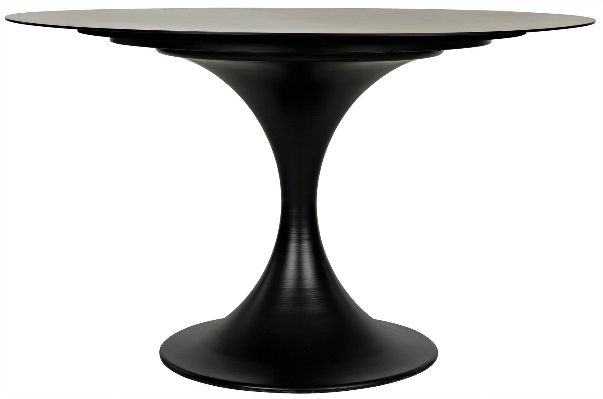 48" Herno Black Steel Dining Table-Dining Tables-Noir-Sideboards and Things