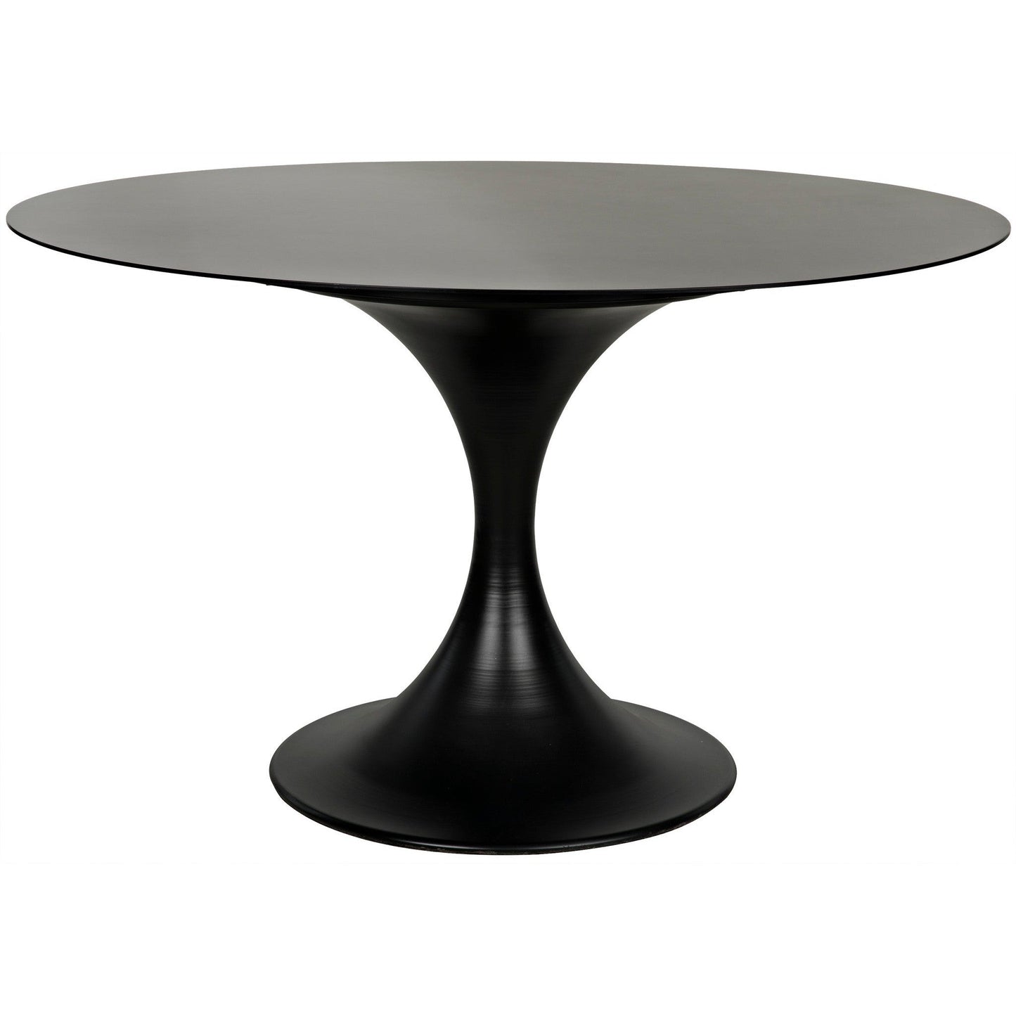 48" Herno Black Steel Dining Table-Dining Tables-Noir-Sideboards and Things