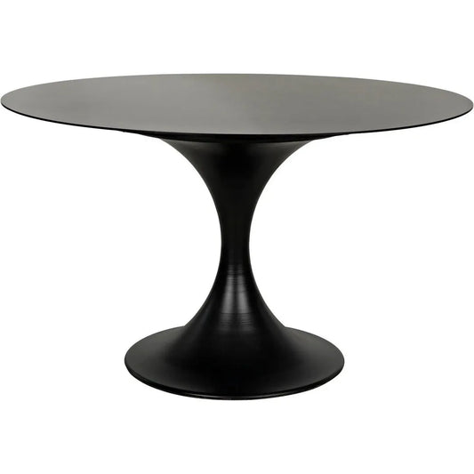 Noir 48" Herno Black Steel Dining Table