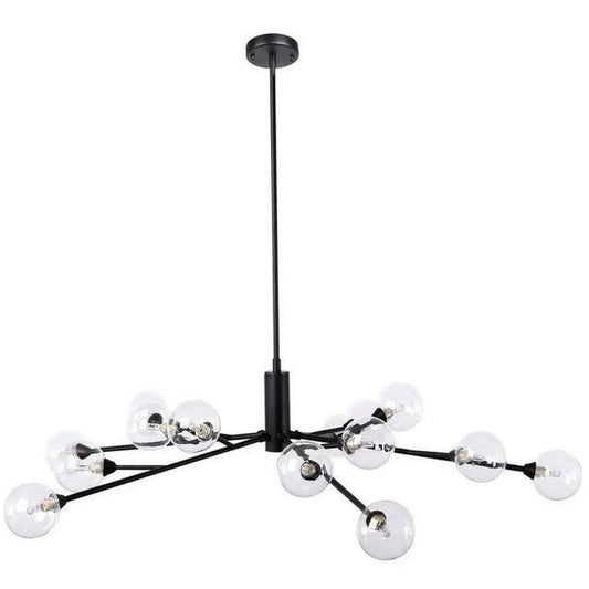 48 Inch Pendant Lamp Black Contemporary Pendants LOOMLAN By Moe's Home