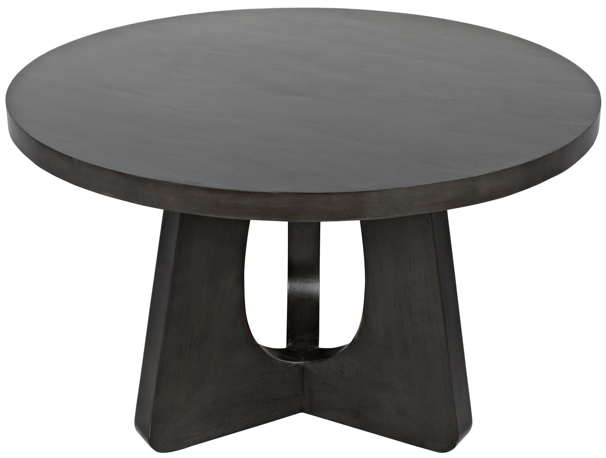 48" Nobuko Wood Black Round Dining Table-Dining Tables-Noir-Sideboards and Things