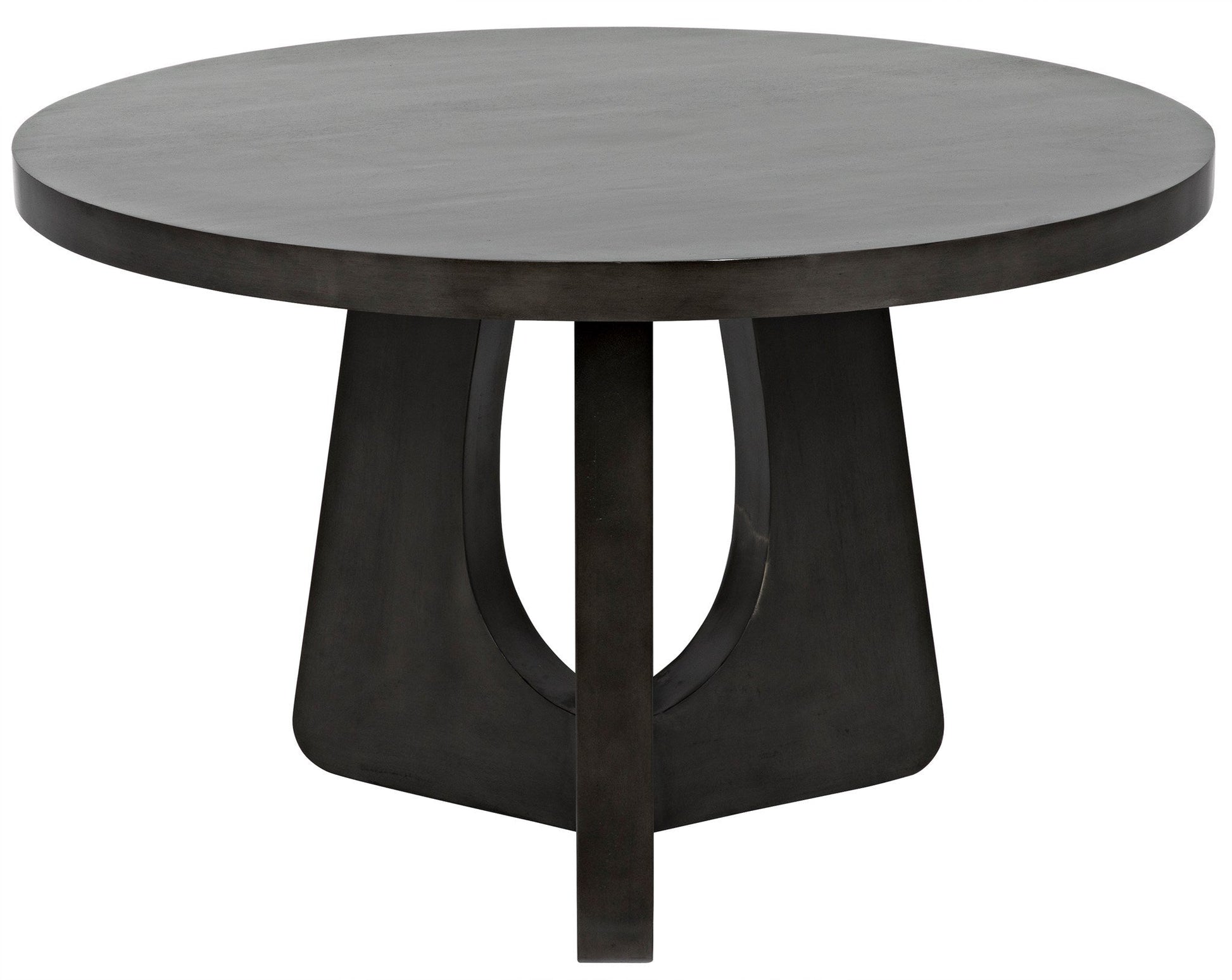 48" Nobuko Wood Black Round Dining Table-Dining Tables-Noir-Sideboards and Things