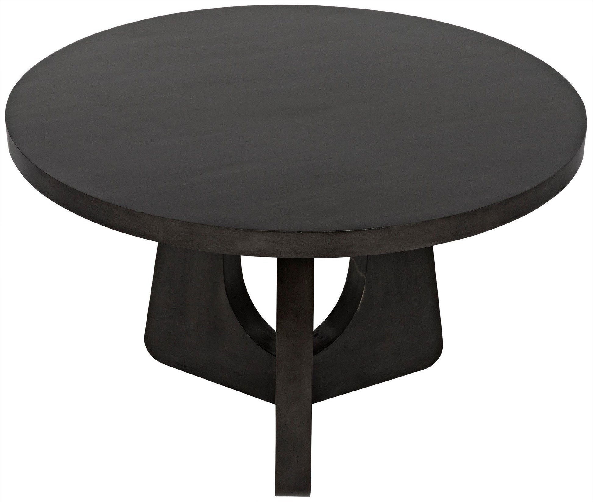 48" Nobuko Wood Black Round Dining Table-Dining Tables-Noir-Sideboards and Things