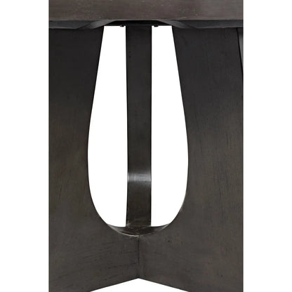 48" Nobuko Wood Black Round Dining Table