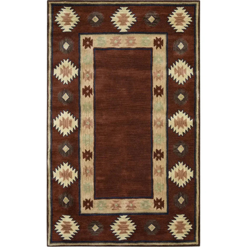 Dega Burgundy Round Area Rugs For Dining Room - LOOMLAN - LOOMLAN - Area Rugs