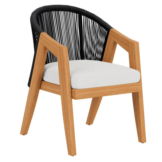 Lloyd Flanders Alpine Teak Wooden Outdoor Dining Armchair