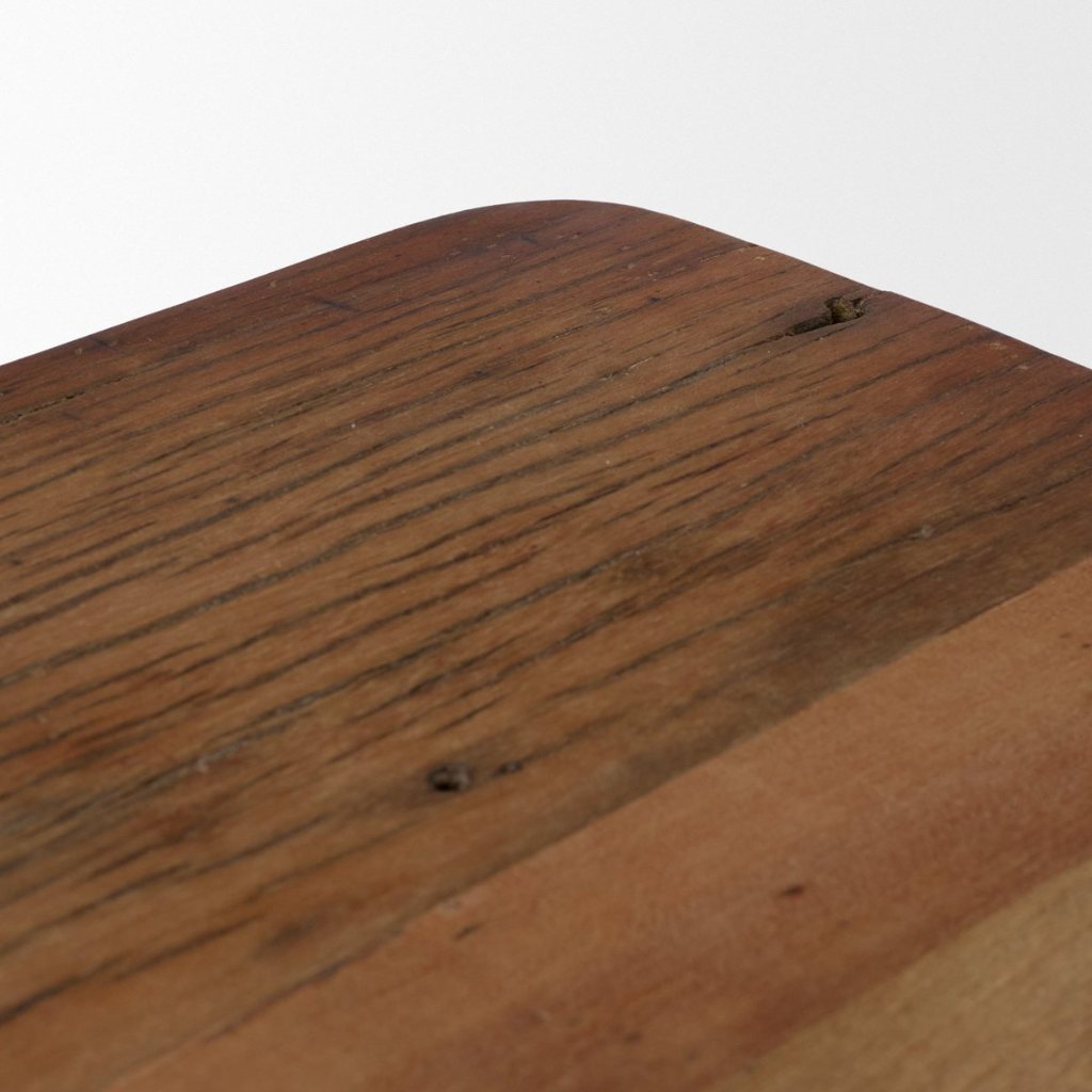 Hewitt 24" Square Smooth Reclaimed Wood Side Table -- Brown