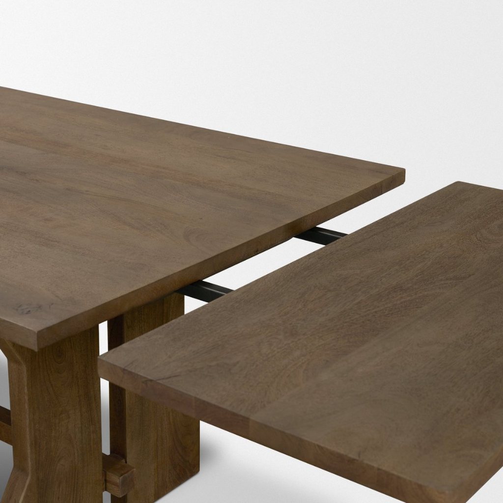 Rooke 84" Solid Wood Extendable Rectangular Dining Tabl -- view 8