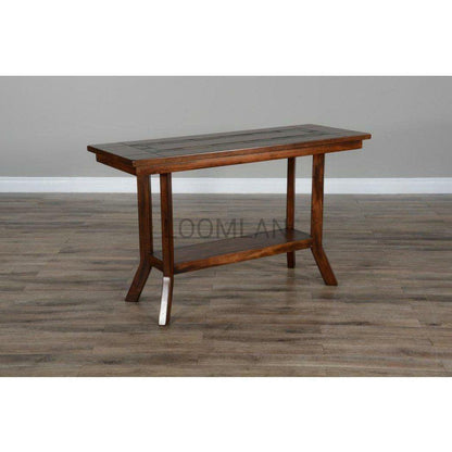 49" Dark Wood Stain Slate Sofa Table Accent Console Table Console Tables Sideboards and Things By Sunny D