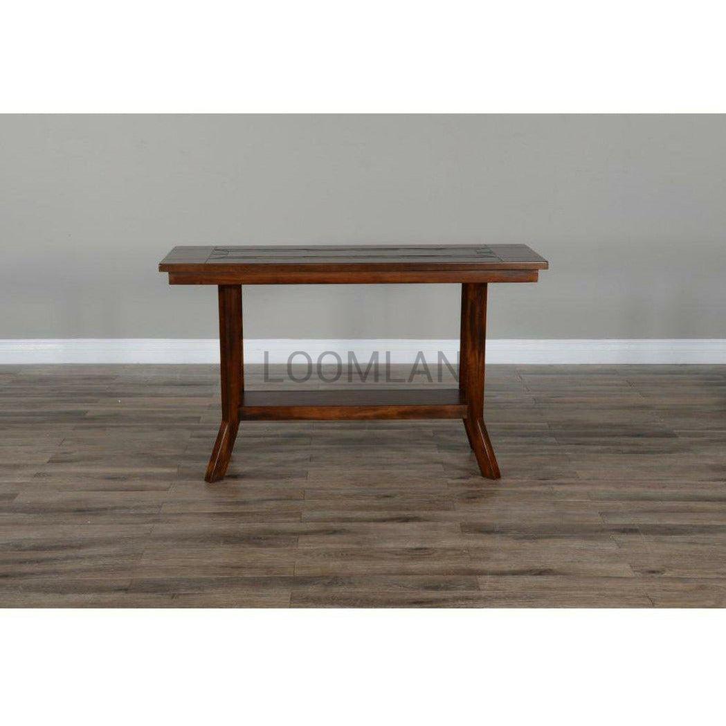 49" Dark Wood Stain Slate Sofa Table Accent Console Table Console Tables Sideboards and Things By Sunny D