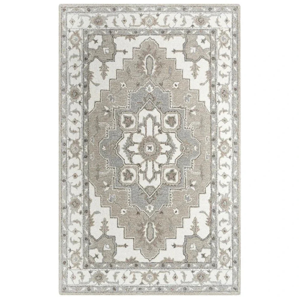 Badu Traditional Brown Living Room Rug