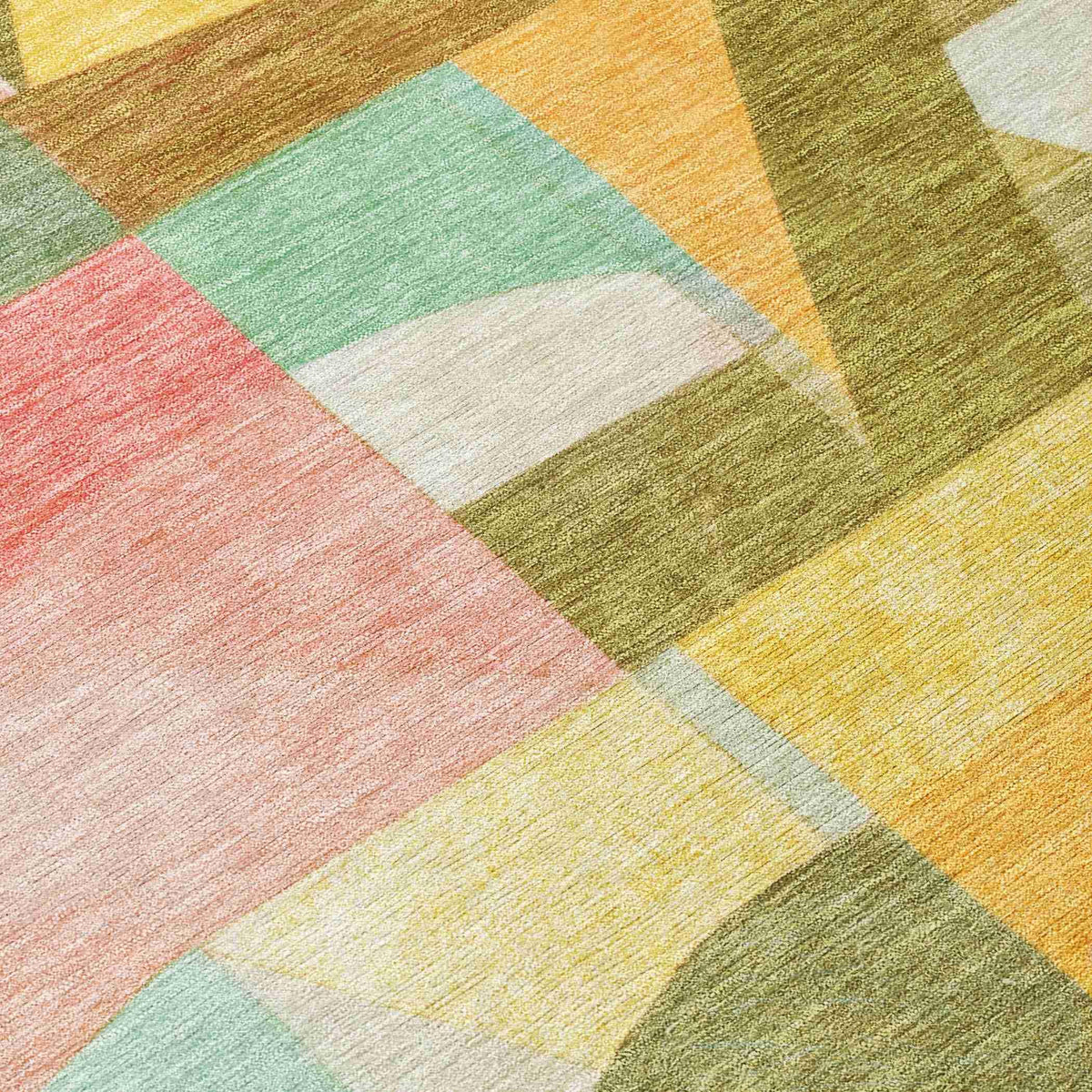 Jaelira Gold Washable Indoor-Outdoor Rug