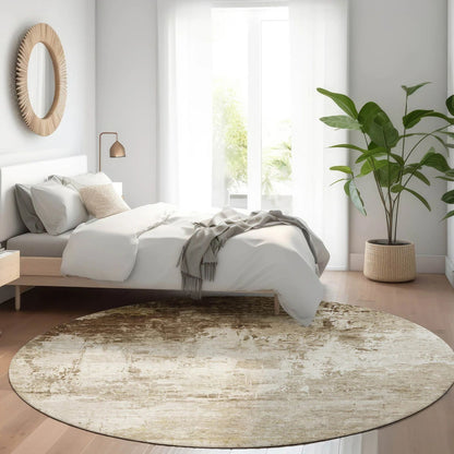 Kaelira Brown Washable Indoor-Outdoor Rug