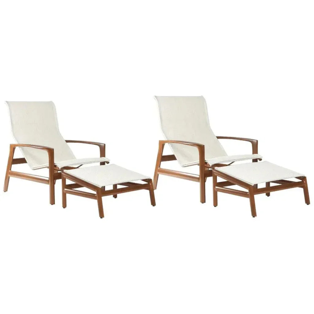 Castelle Berkeley Padded Sling Chair Ottoman 2 PC Set -- view 13