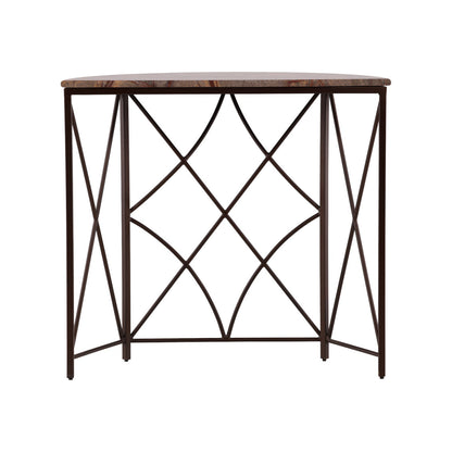 Furniture Classics Madaline Iron Base Semi-Circle Console Table