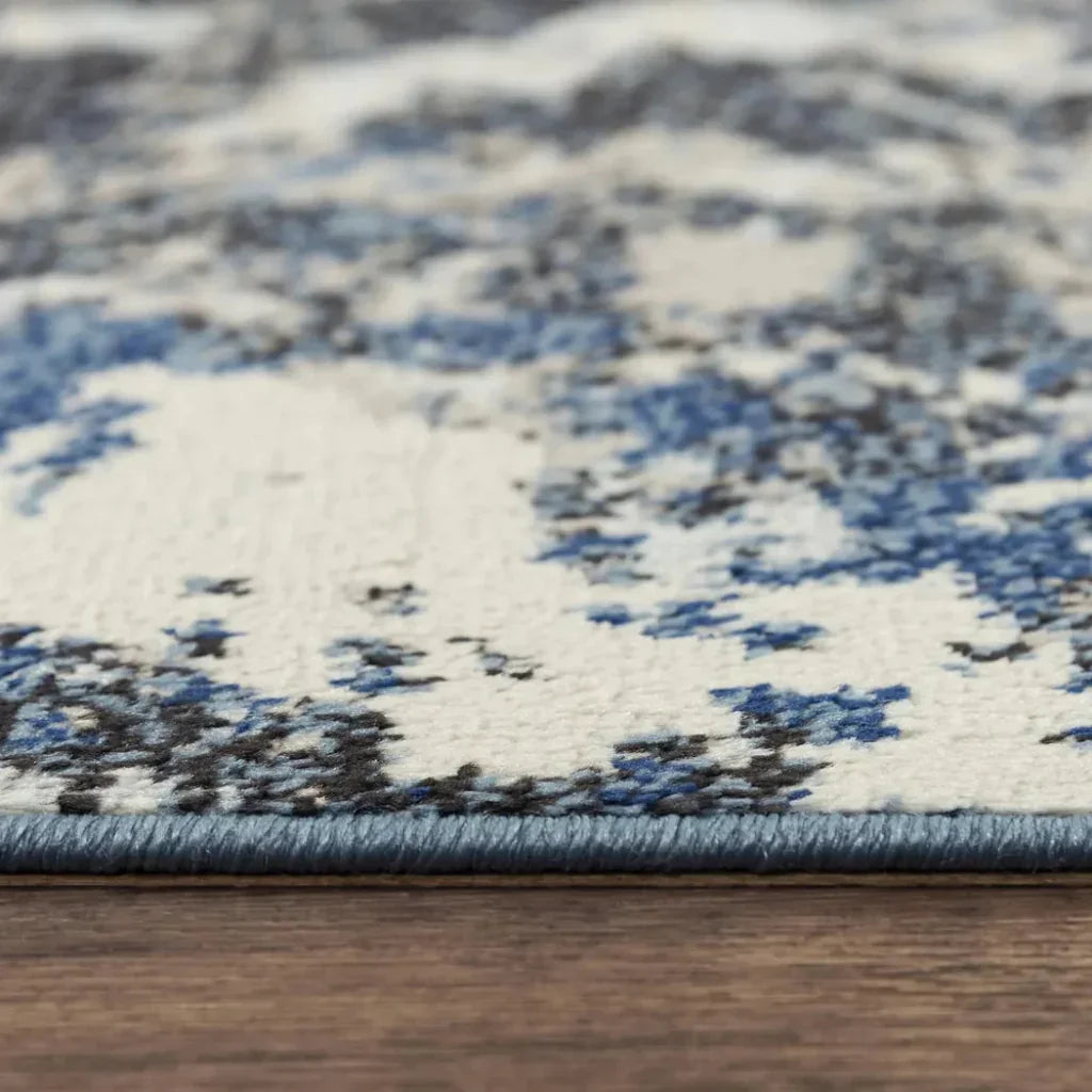 Conf Abstract Blue Kitchen Hallway Runner Rug - LOOMLAN - LOOMLAN - Area Rugs