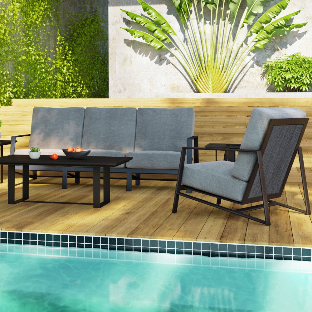 Castelle Castelle a Cast Aluminum Rectangular Coffee Table