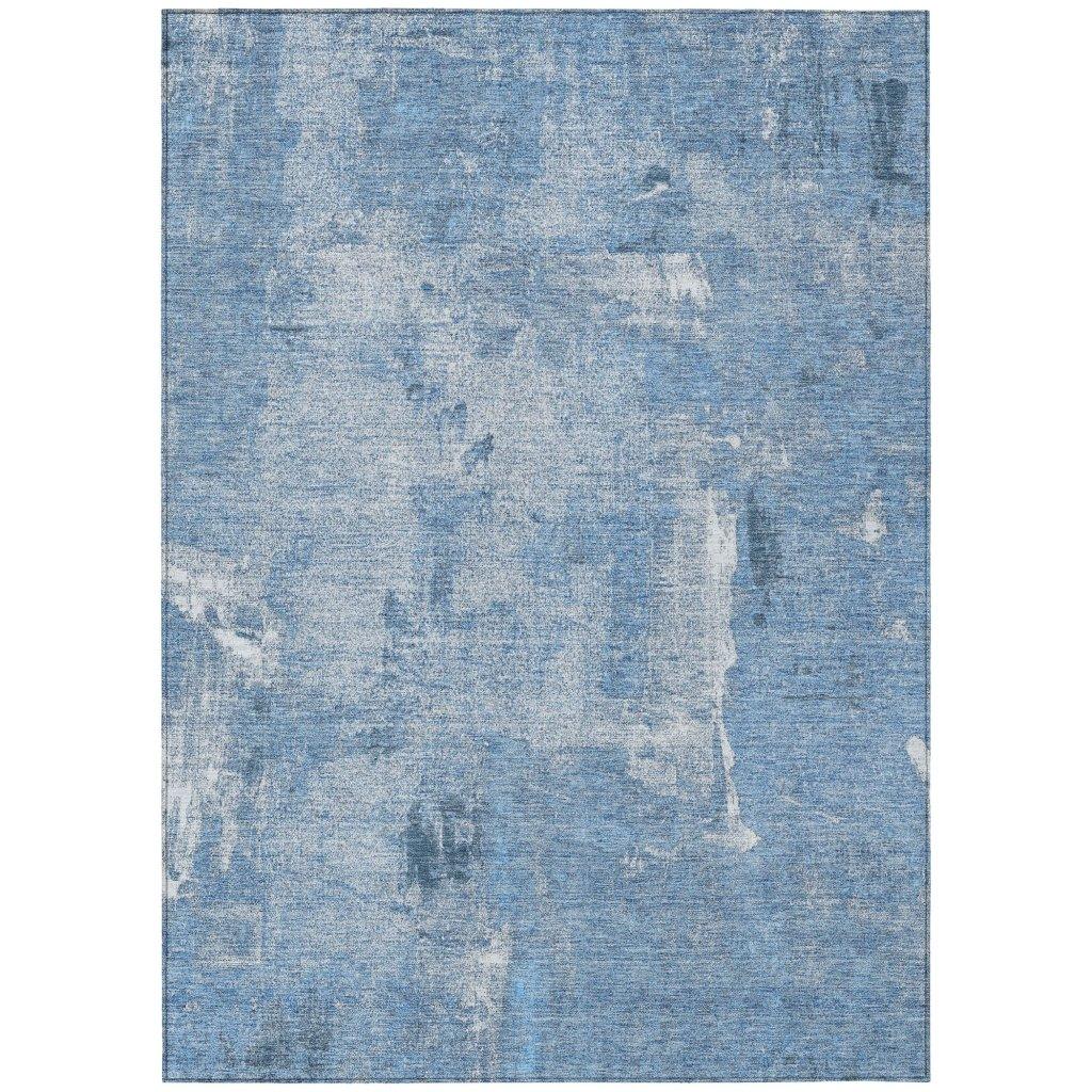 Aria Blue Washable Indoor-Outdoor Rug