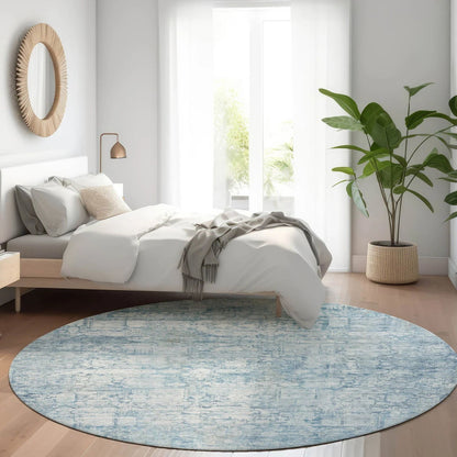Kaelien Blue Washable Indoor-Outdoor Rug