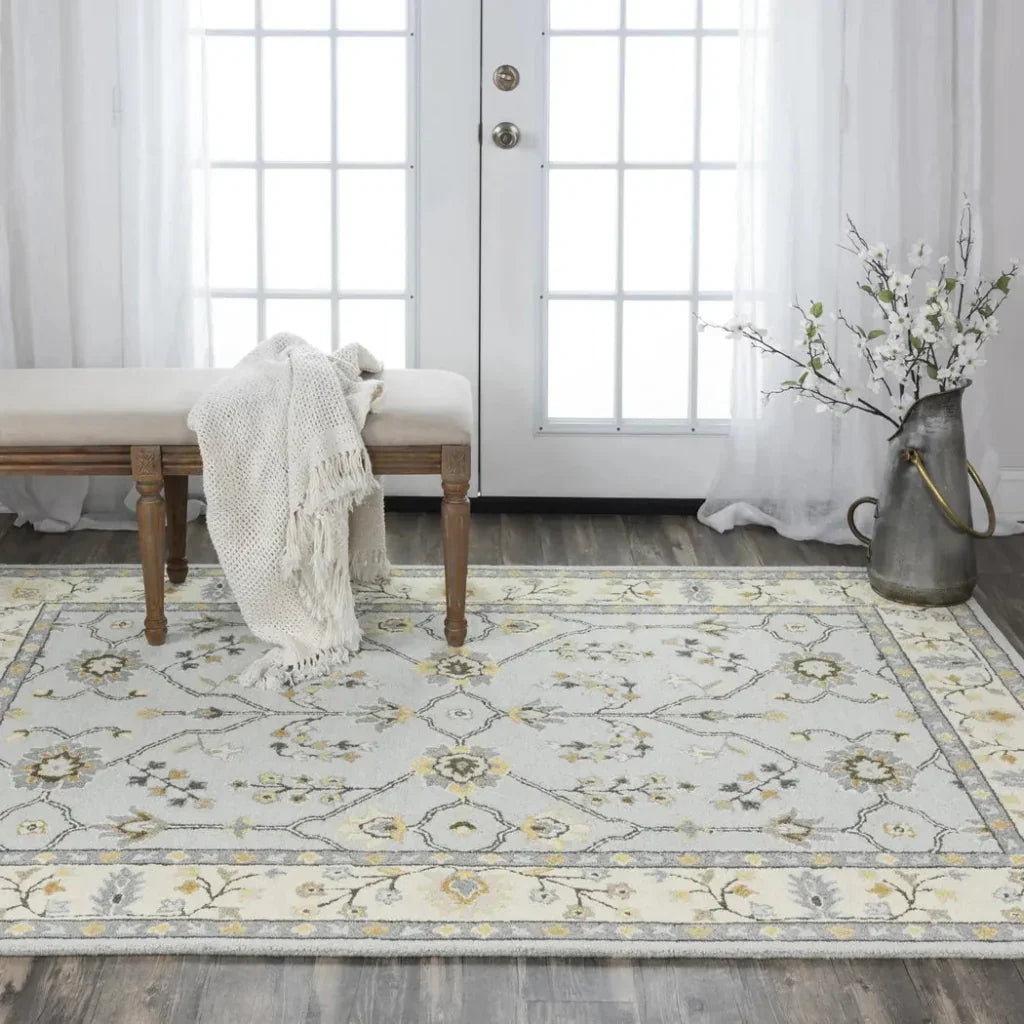 Bahn Traditional Gray Living Room Rug -- gray