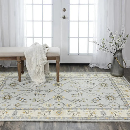 Bahn Traditional Gray Living Room Rug -- gray