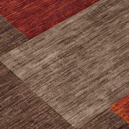 Iriyn Brown Washable Indoor-Outdoor Rug