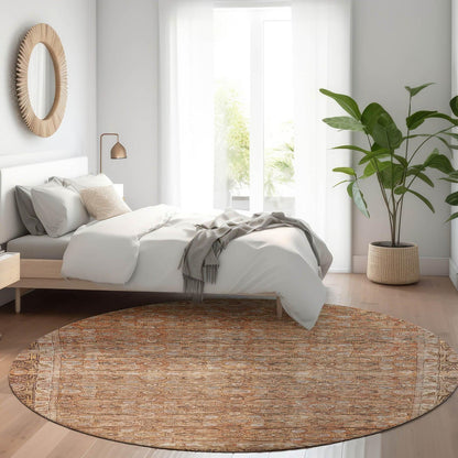 Kaelara Copper Washable Indoor-Outdoor Rug