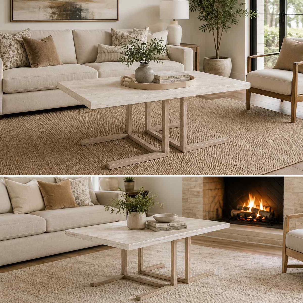 Mariana Wooden Rectangular Cocktail Table - view 3