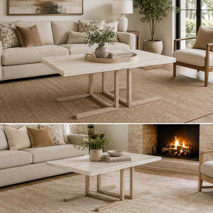 Mariana Wooden Rectangular Cocktail Table - view 3