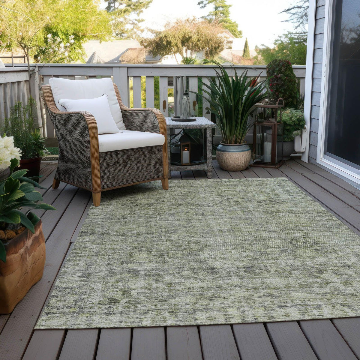 Iriira Aloe Washable Indoor-Outdoor Rug -- view 3