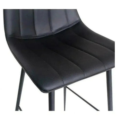 Matte Black Contemporary Barstool (Set of 2) -- view 3