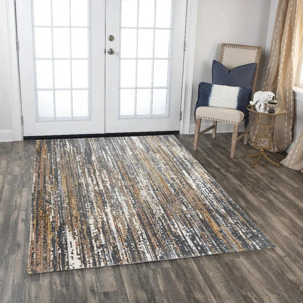 Burd Abstract Charcoal Large Area Rugs For Living Room -- charcoal