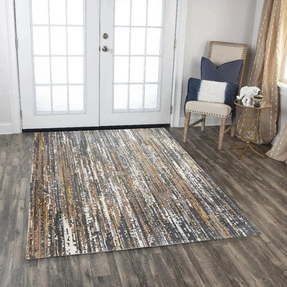 Burd Abstract Charcoal Large Area Rugs For Living Room -- charcoal