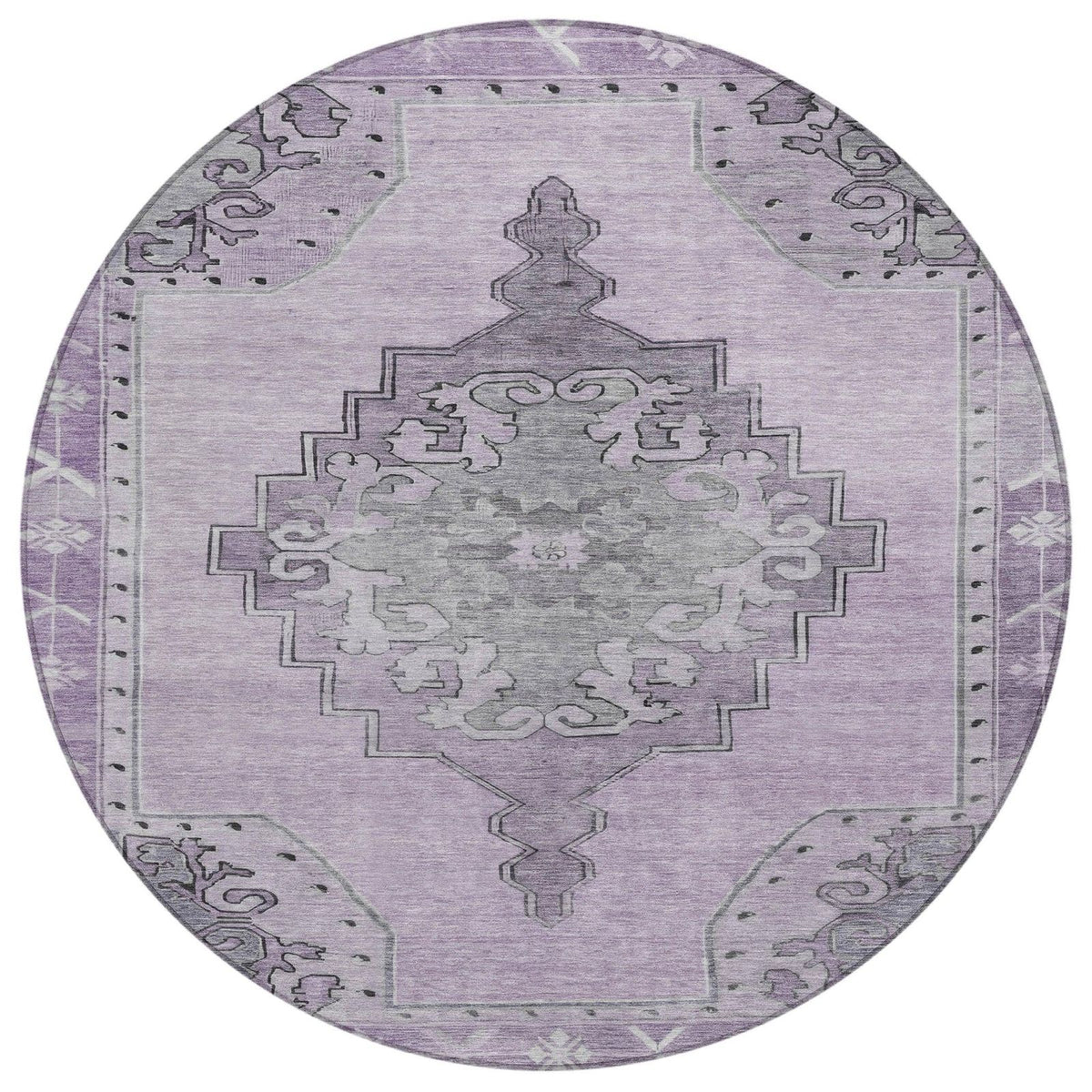 Haelion Plum Washable Indoor-Outdoor Rug