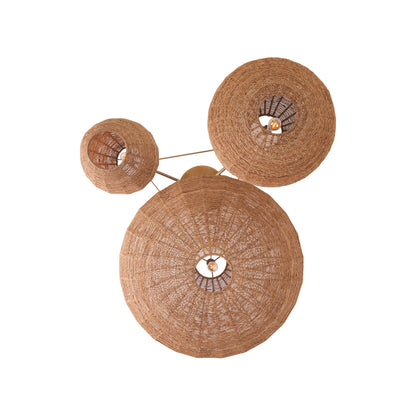 Wildwood Teague Woven Raffia Triple Pendant