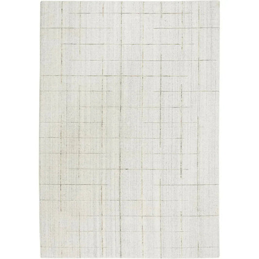 LOOMLAN Ayur Solid Ivory Area Rugs